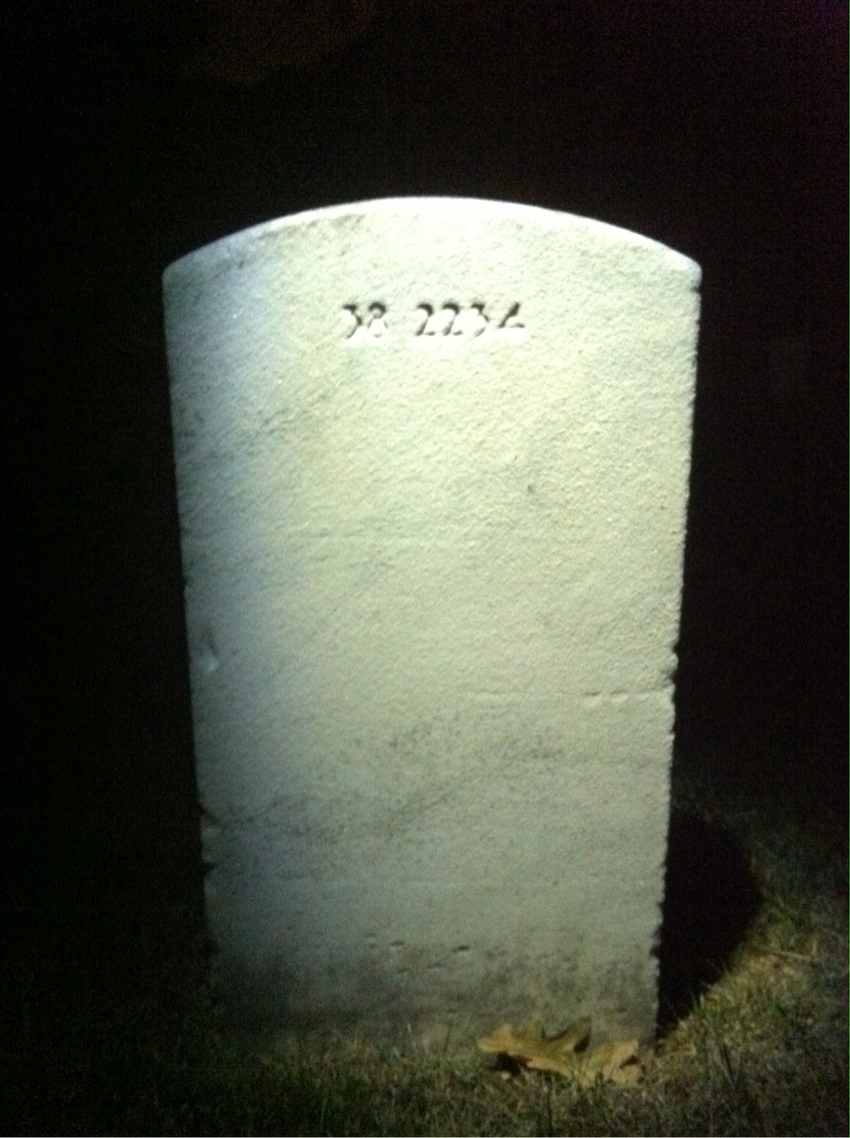 Back of headstone — Harrison Mcintyre