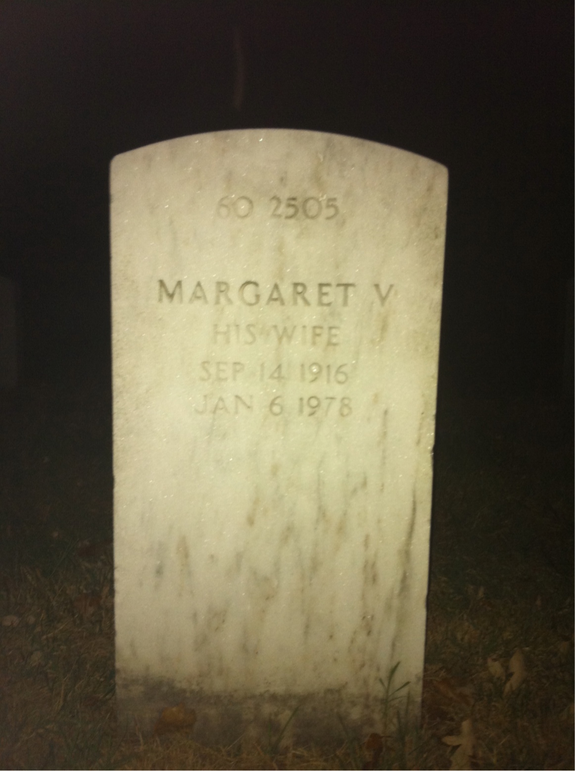Back of headstone — Howard Mitchell