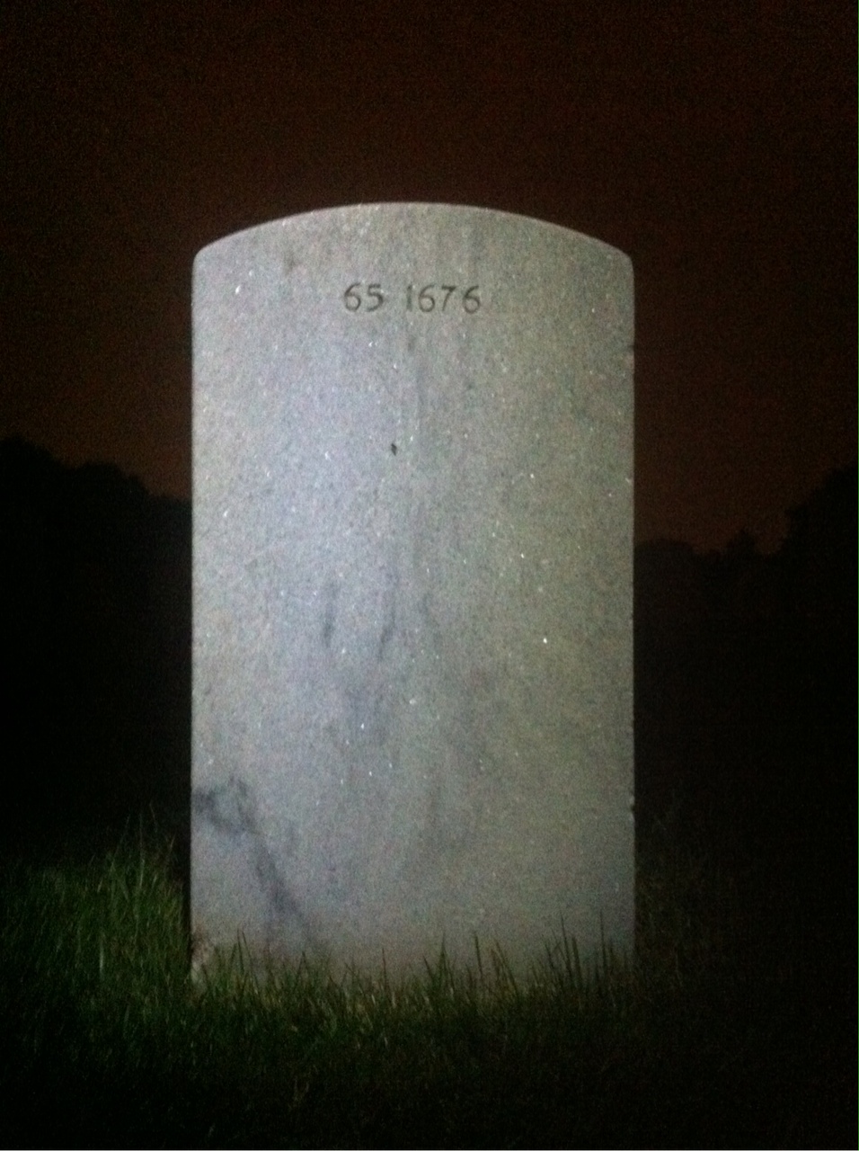 Back of headstone — Elmer Banks
