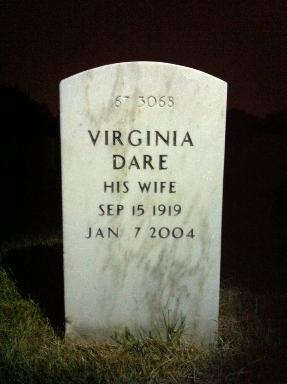 Back of headstone — Jack Brown