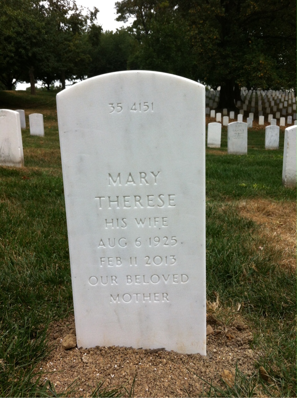 Back of headstone — Stanley Asplund