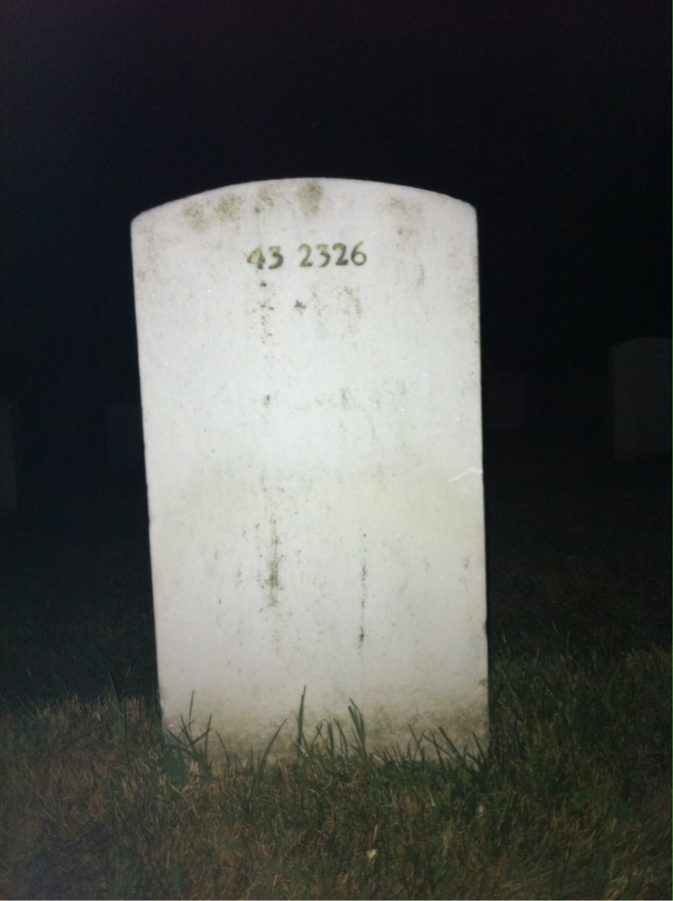 Back of headstone — Andrew Babbish