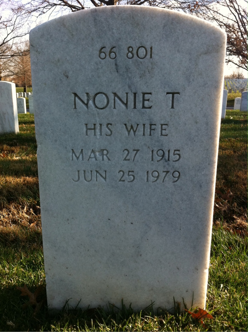 Back of headstone — Ernest Baur