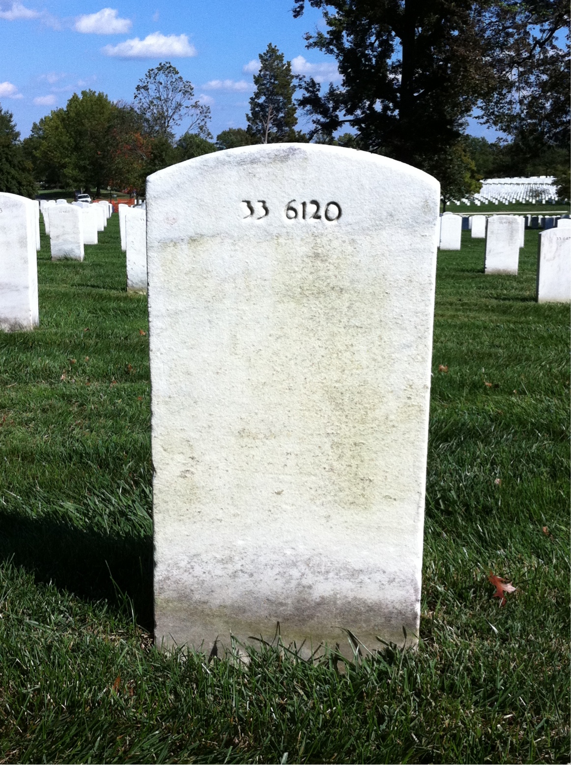 Back of headstone — Donna Mumford