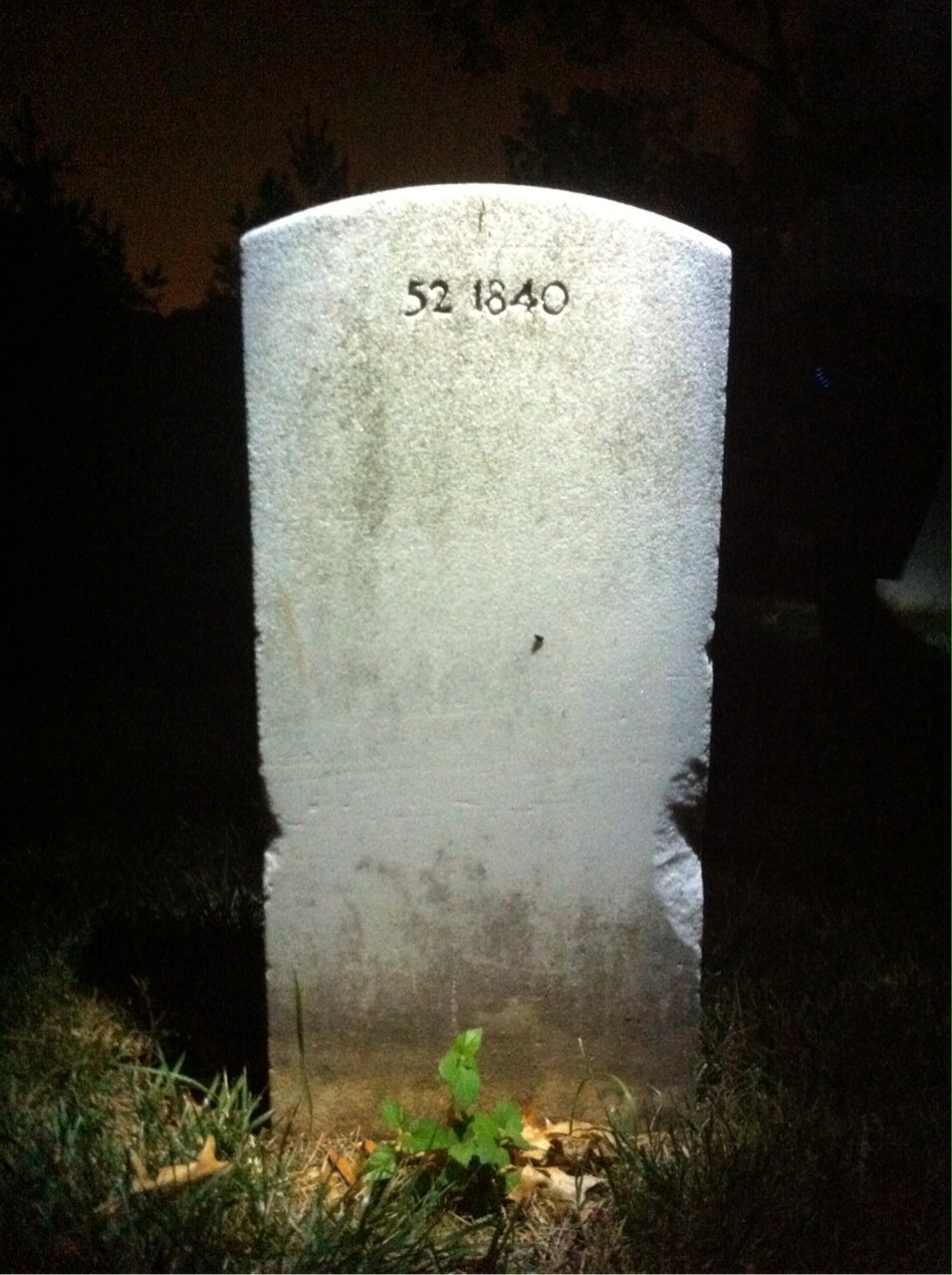 Back of headstone — Tara Baker