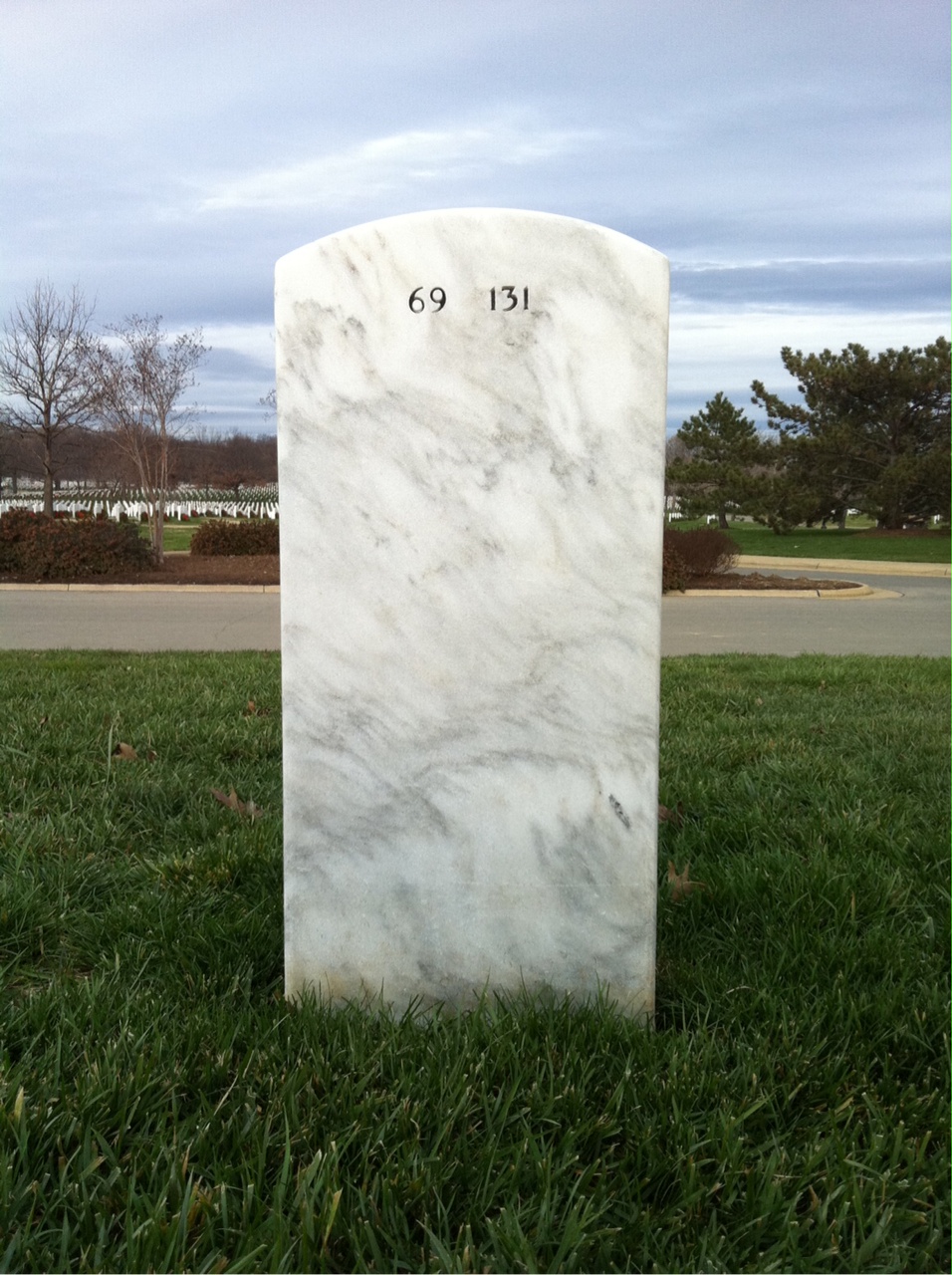 Back of headstone — Charles Maple