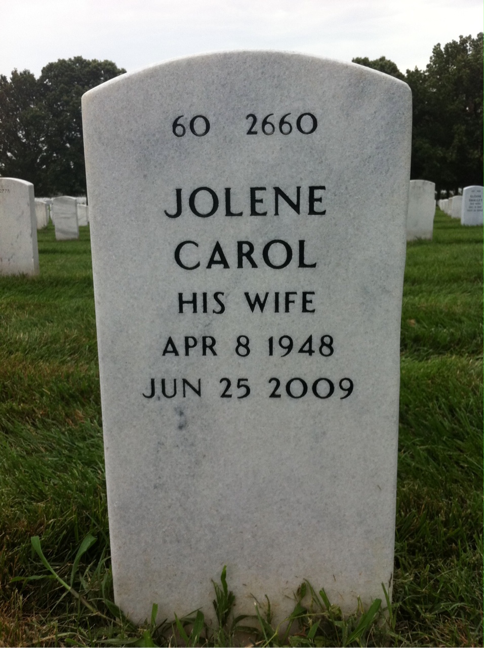 Back of headstone — Troy Brown