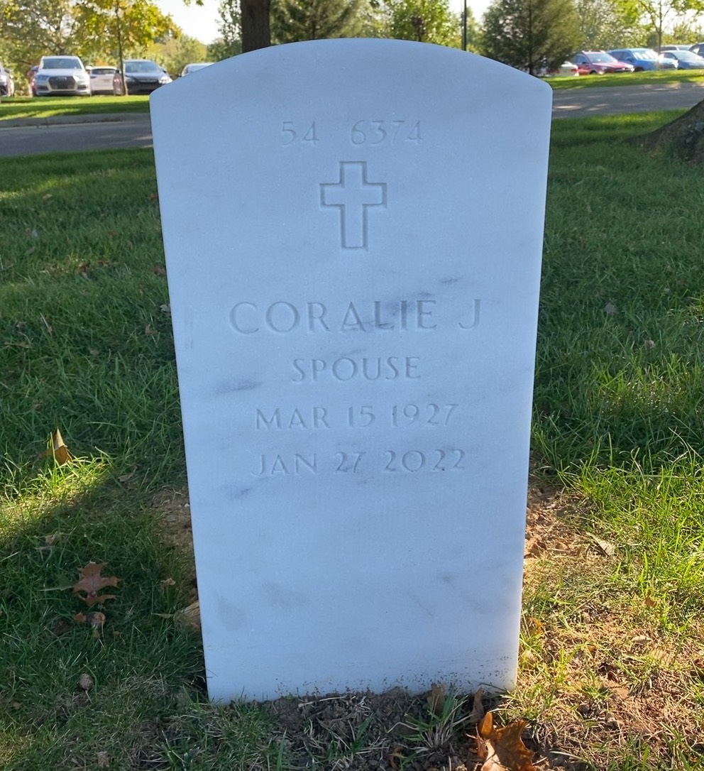 Back of headstone — Roy Davis