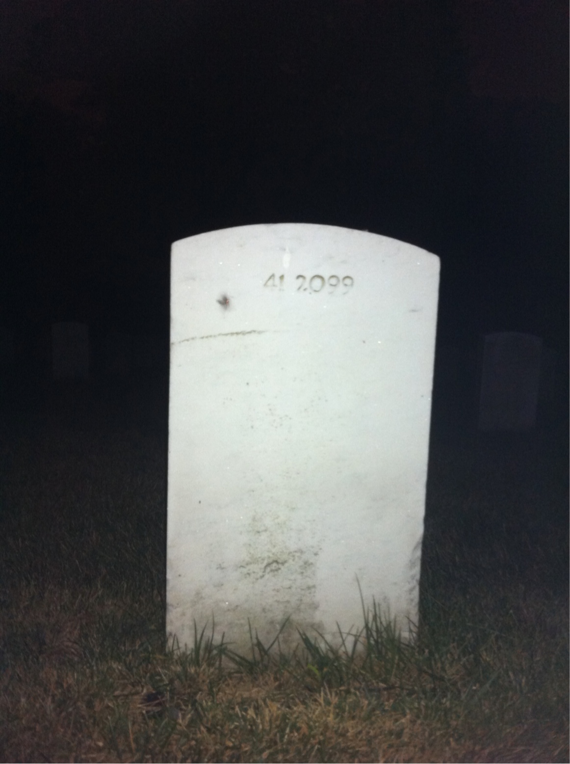 Back of headstone — Joseph Sylvester
