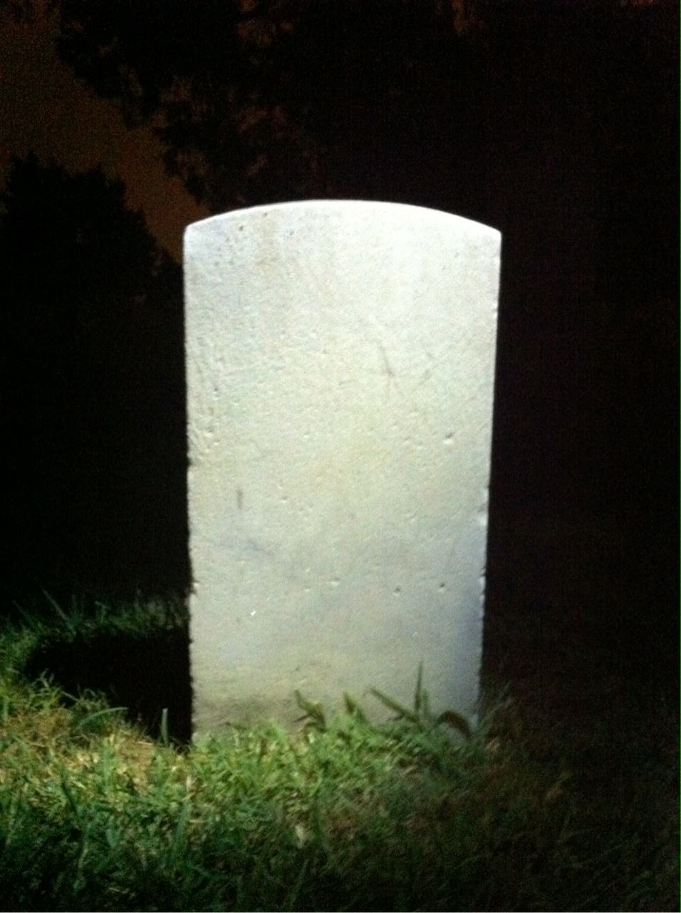 Back of headstone — James Morse