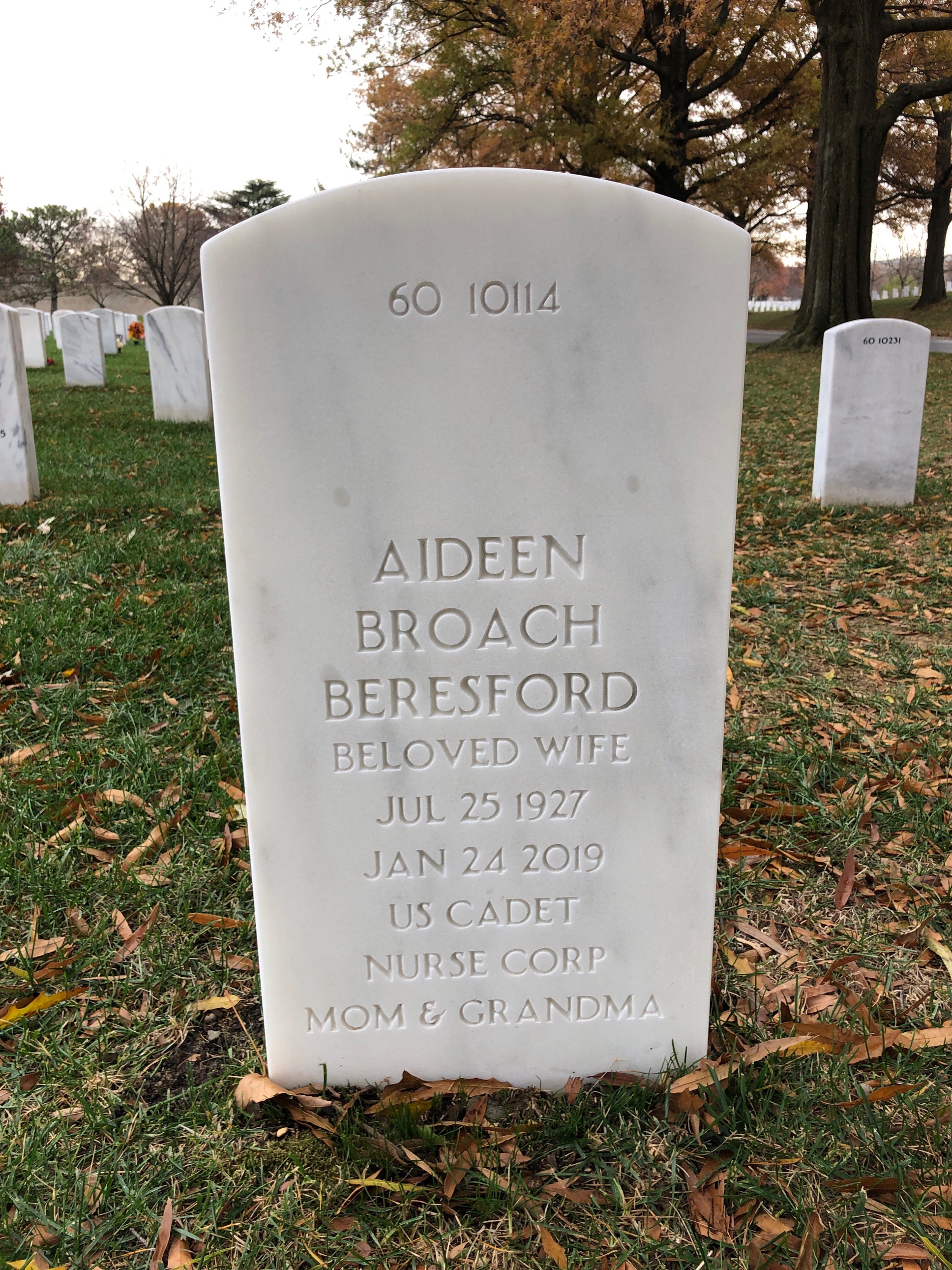 Back of headstone — Charles Beresford