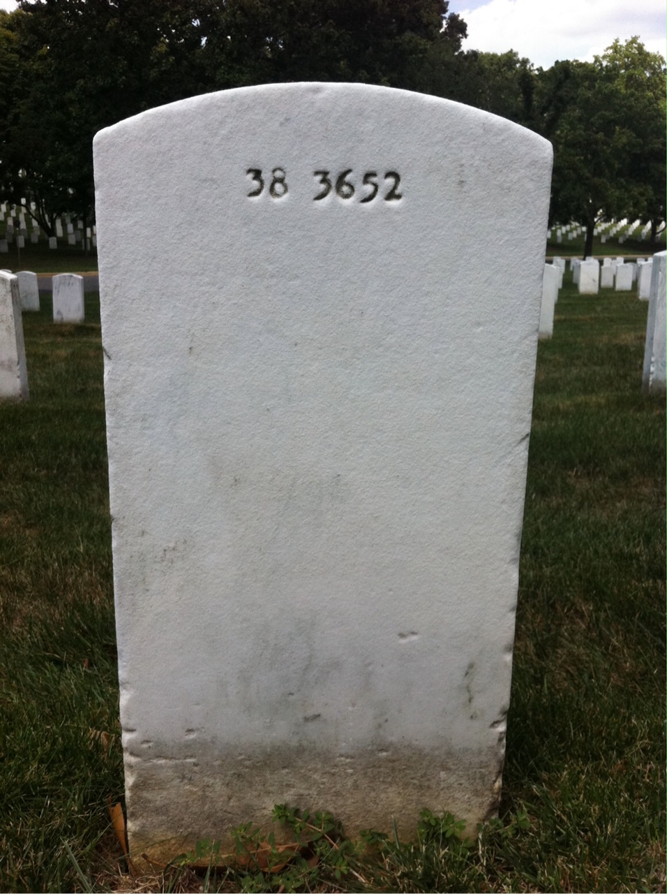 Back of headstone — Alice Atalia