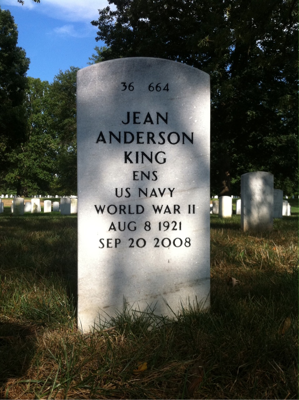 Back of headstone — Edward King