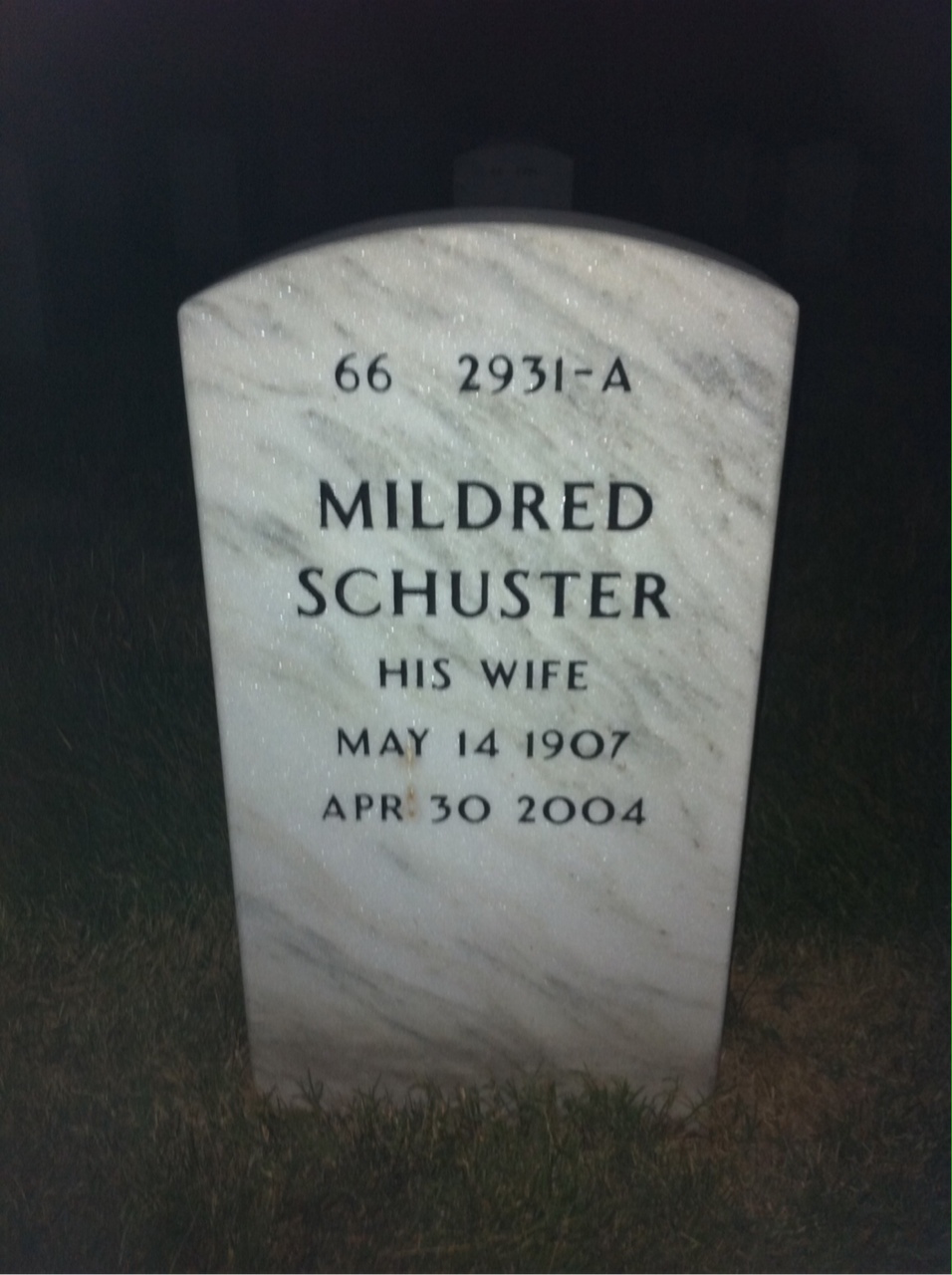 Back of headstone — Charles Cate