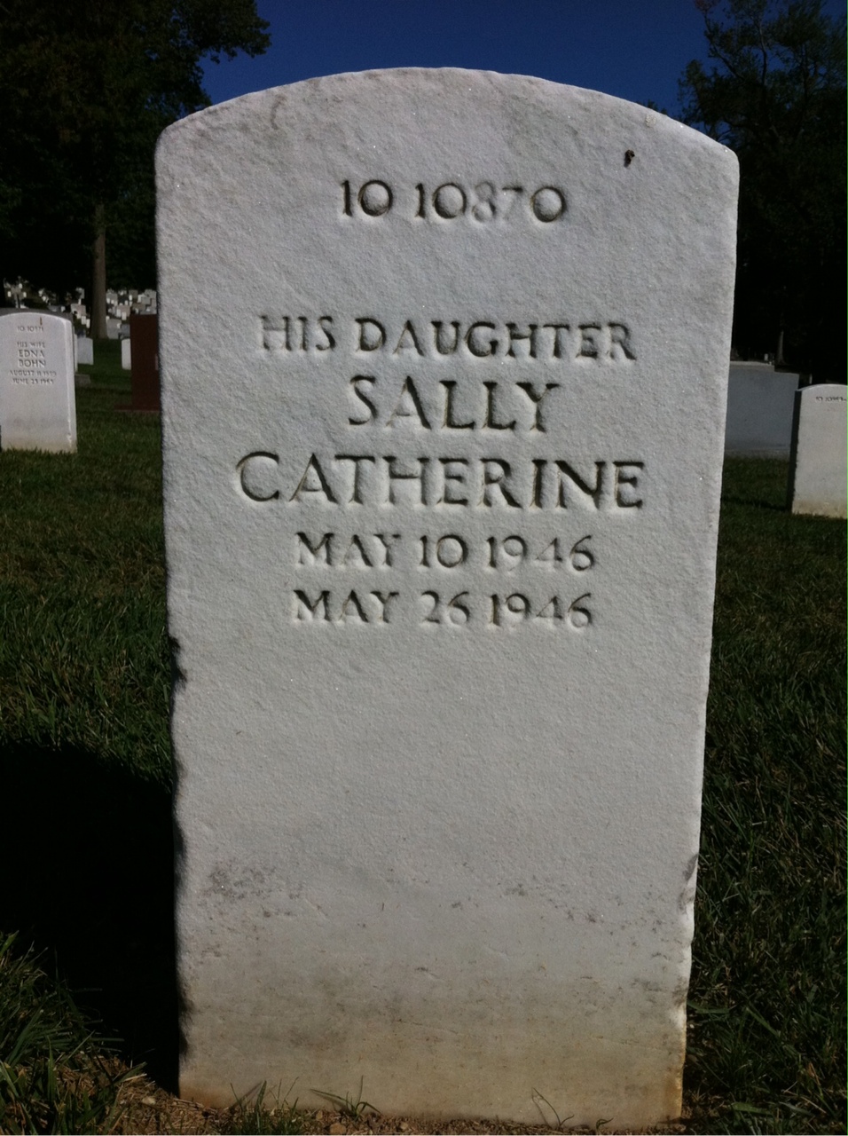 Back of headstone — James Leake