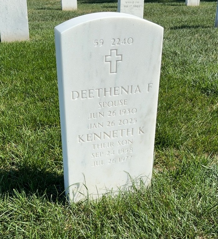 Back of headstone — Ray S Cooper