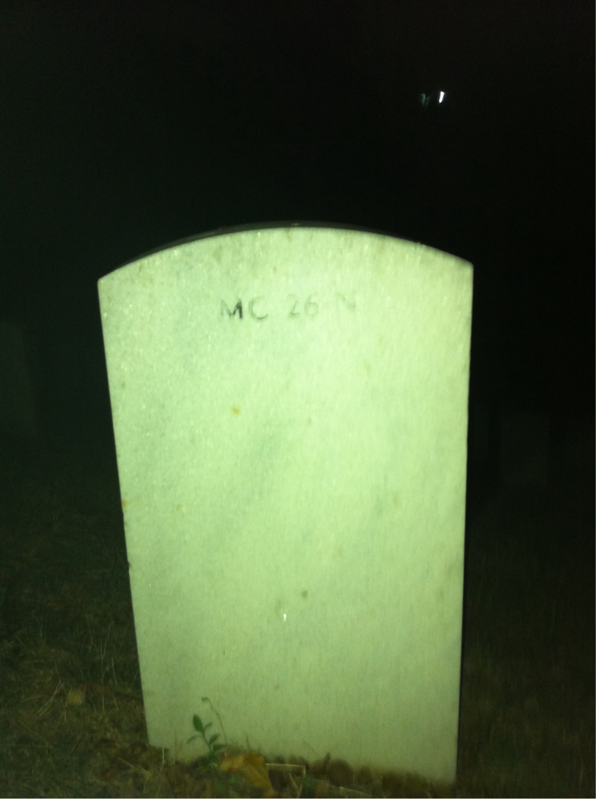 Back of headstone — Donald Averill