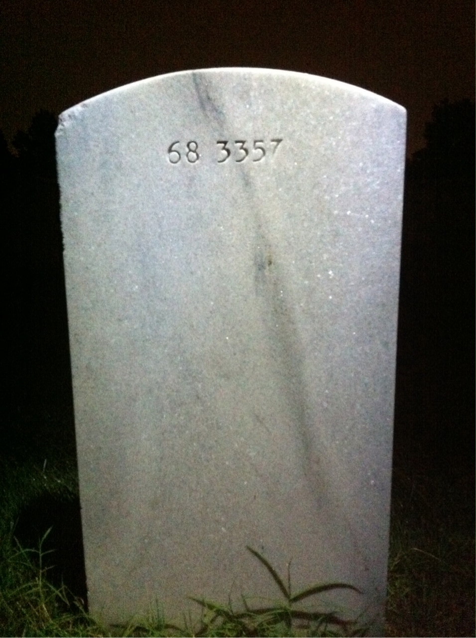 Back of headstone — James Arblaster