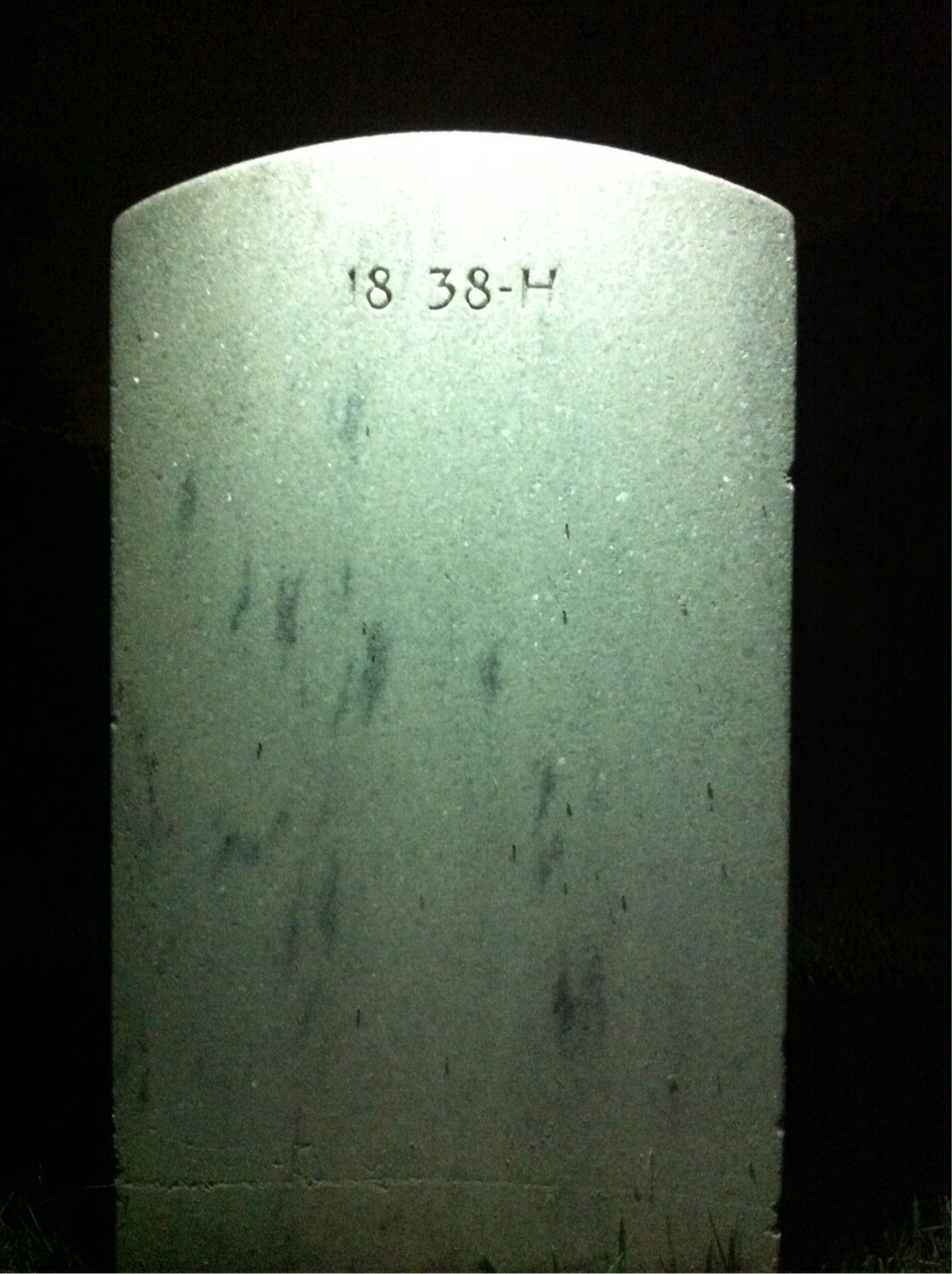 Back of headstone — Alvin Milton