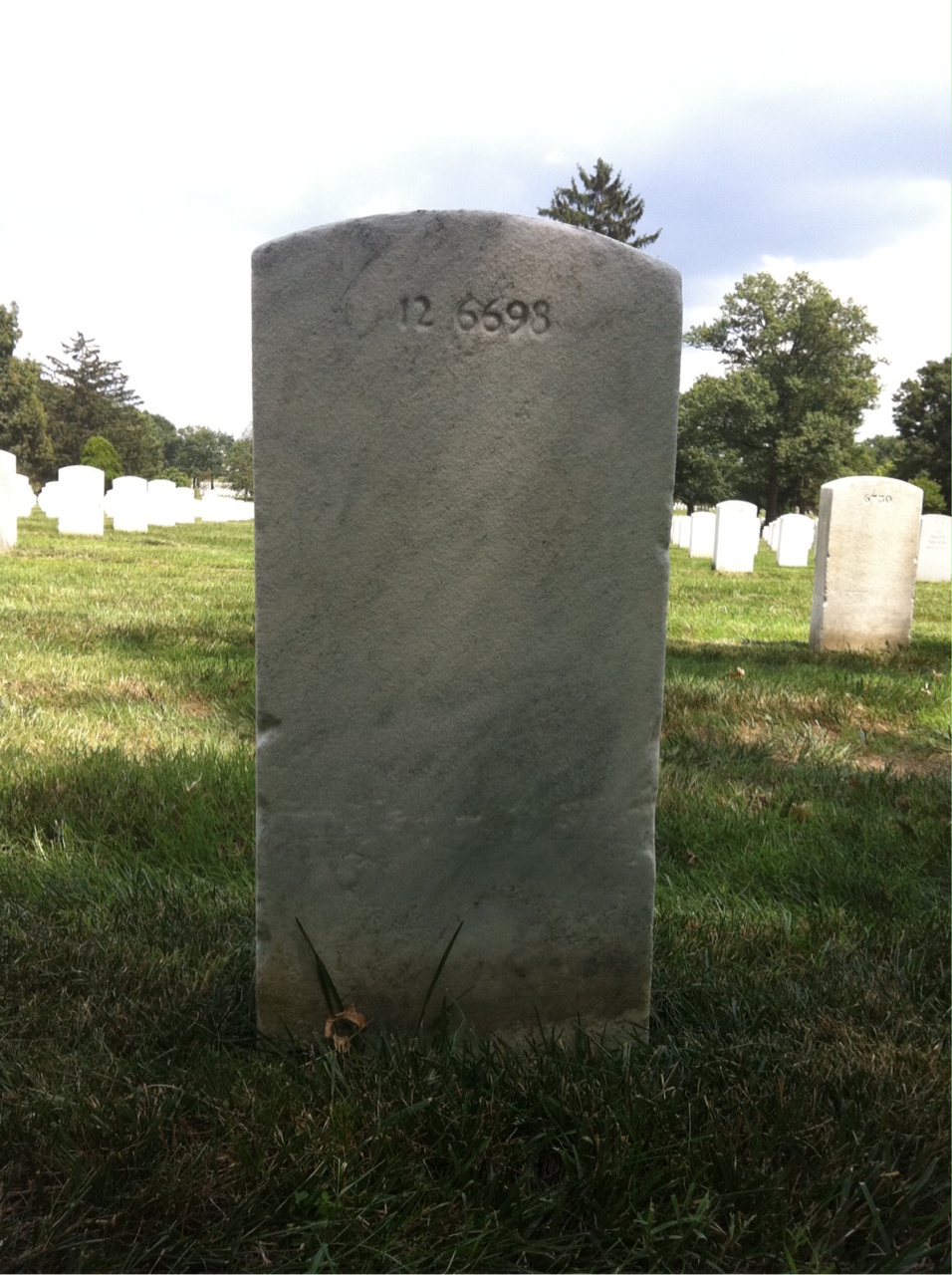 Back of headstone — John Collins