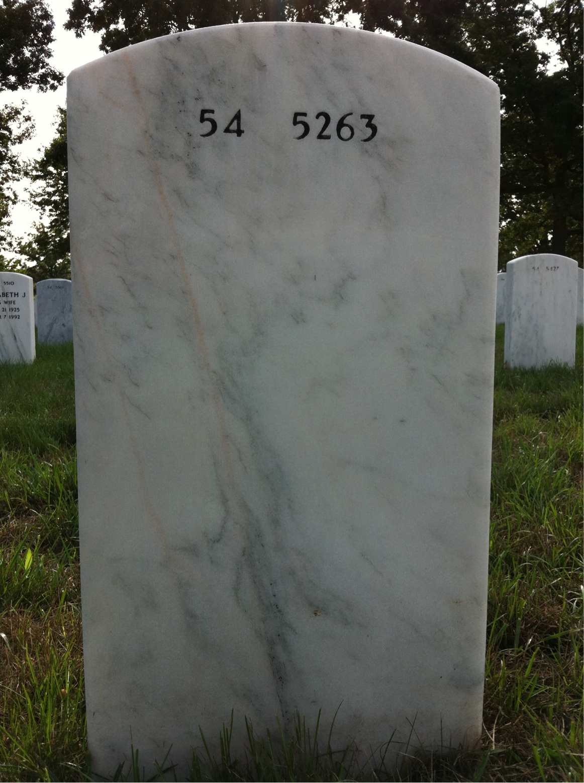 Back of headstone — Roy Prince