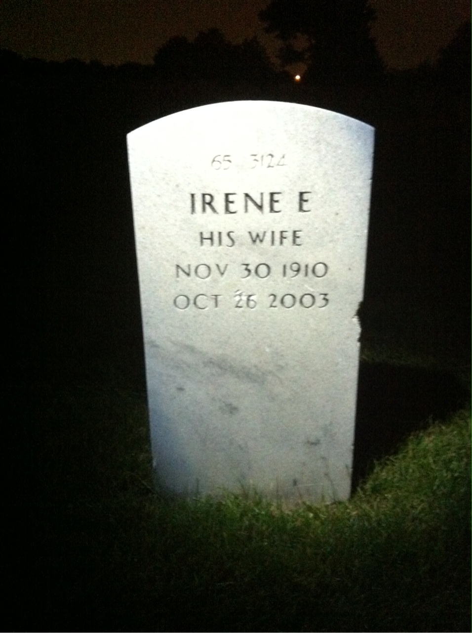 Back of headstone — Malgum Whitt