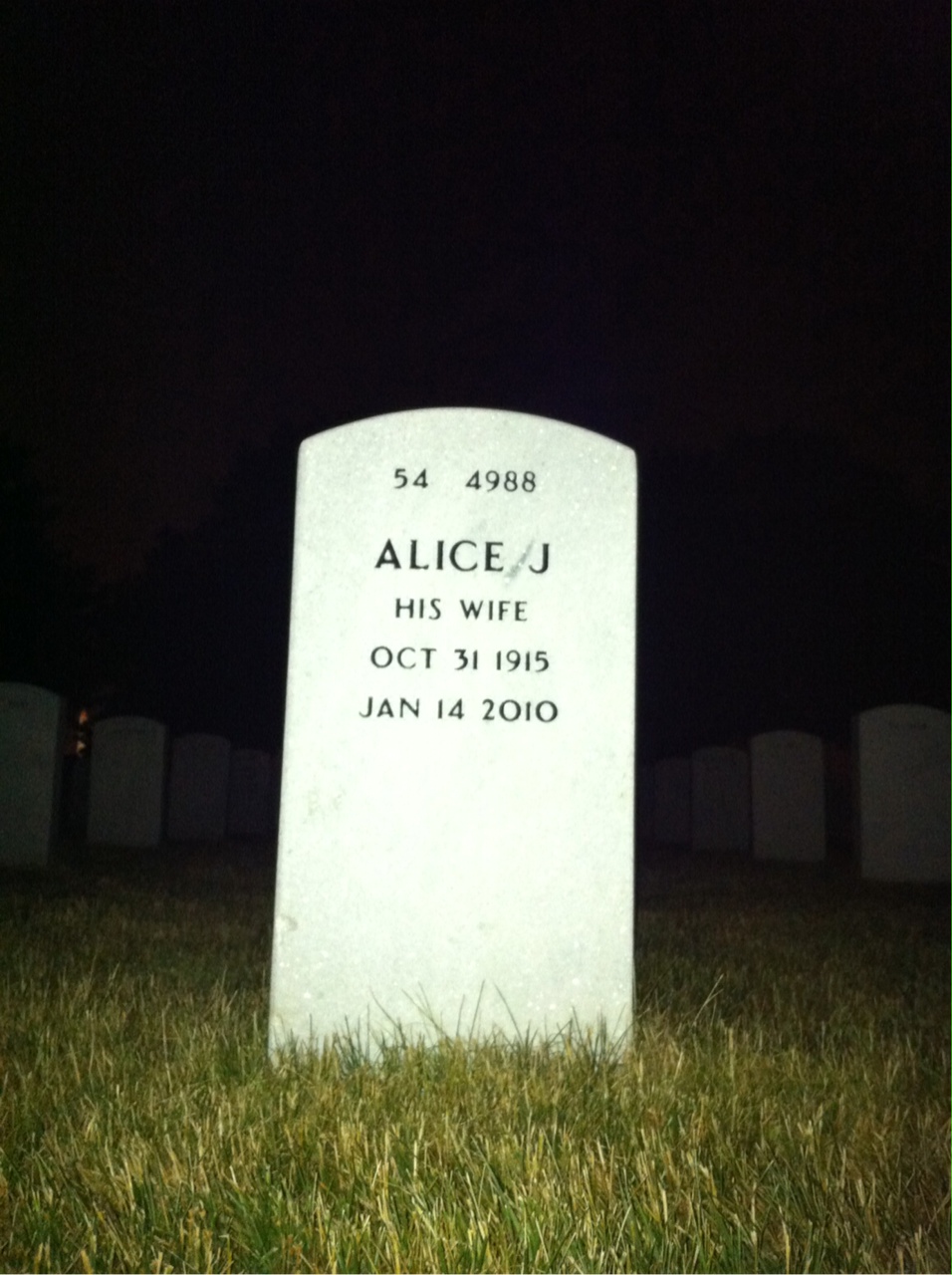 Back of headstone — Henry Gifford