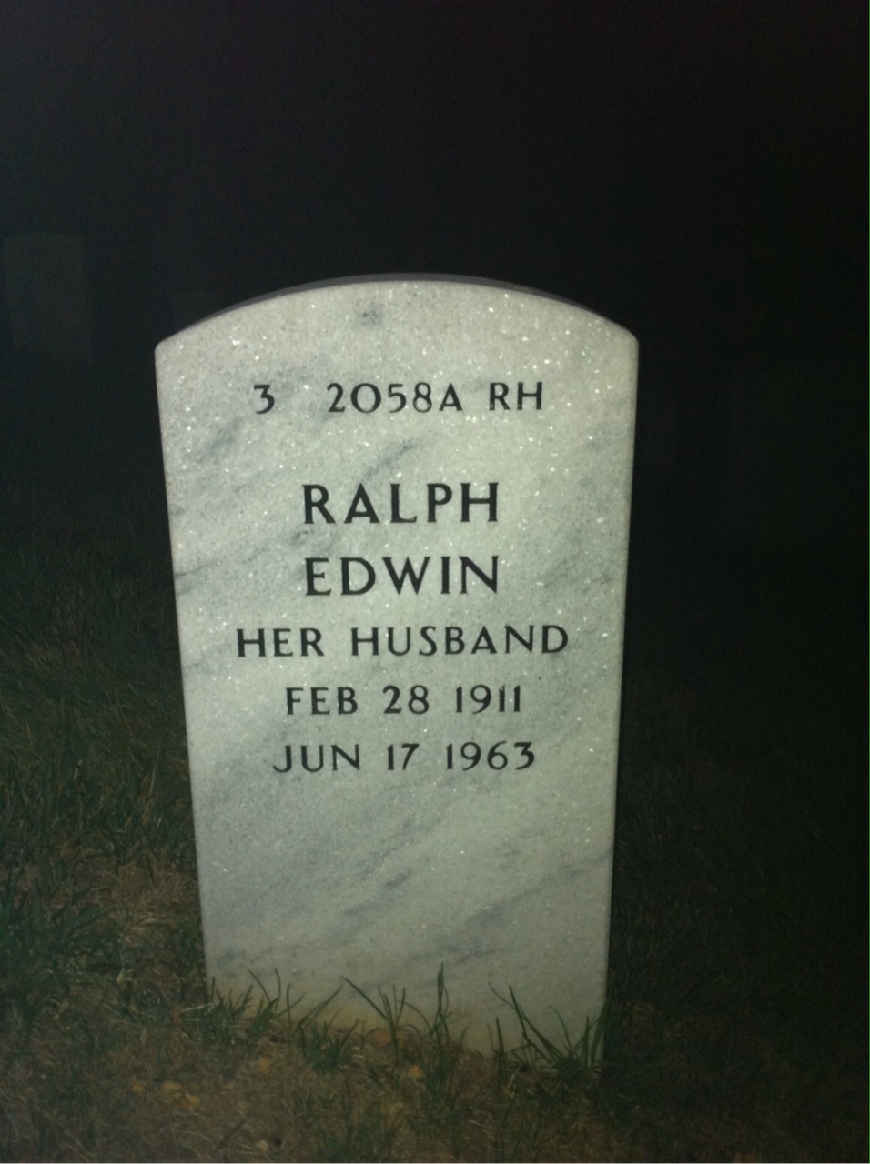 Back of headstone — Marjorie Tosch