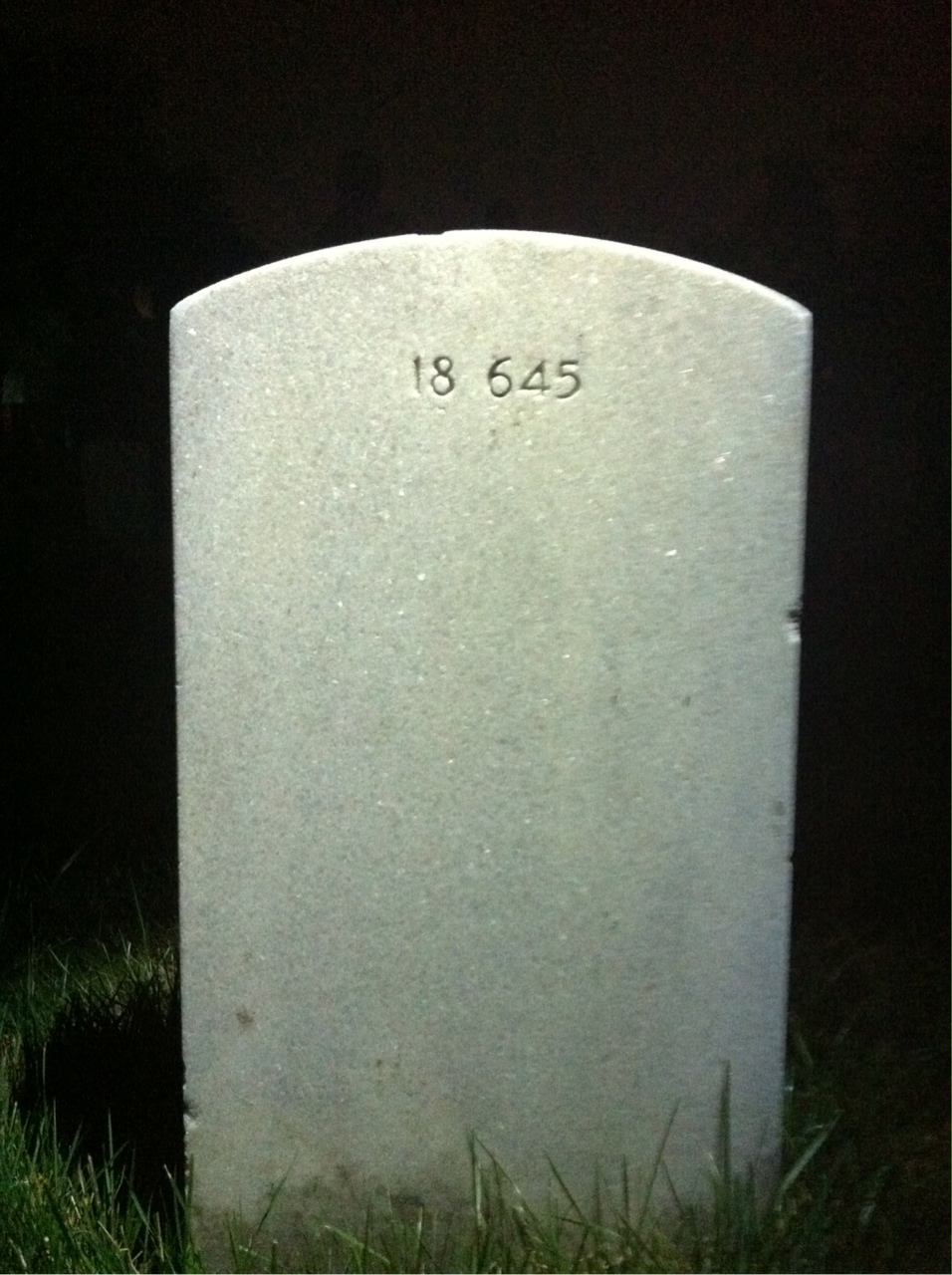Back of headstone — Thomas Allen