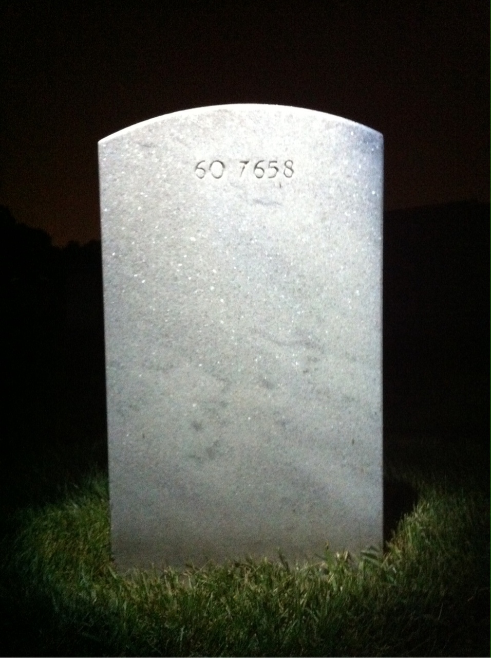 Back of headstone — Lester Baggett