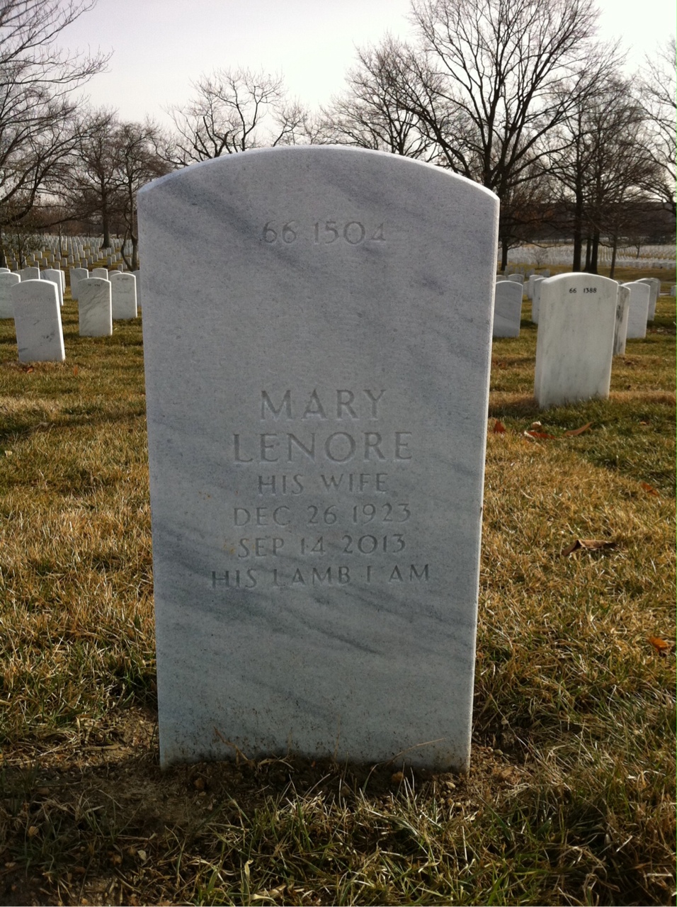 Back of headstone — Harvey Stockwell