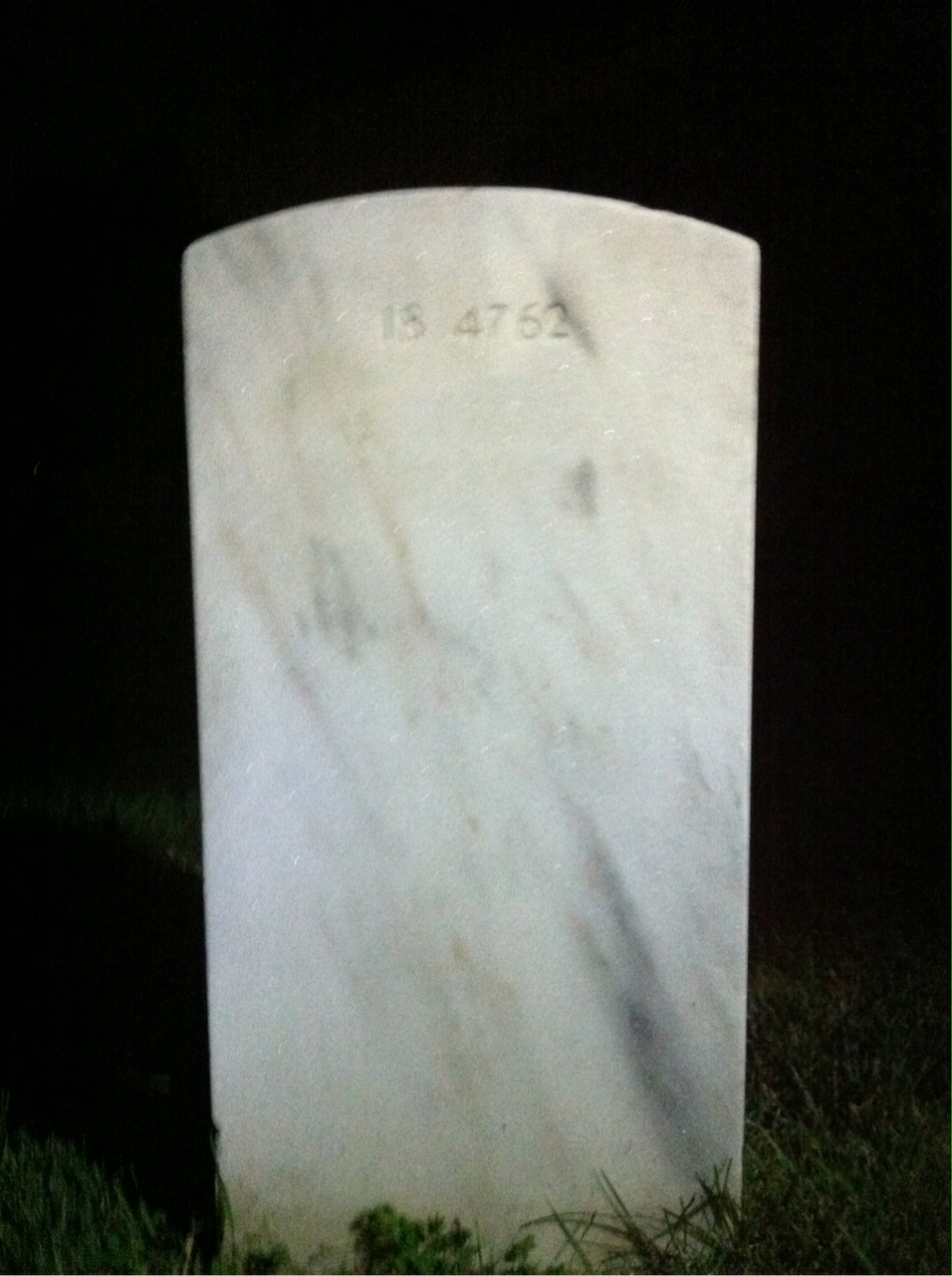 Back of headstone — Lillian Baker