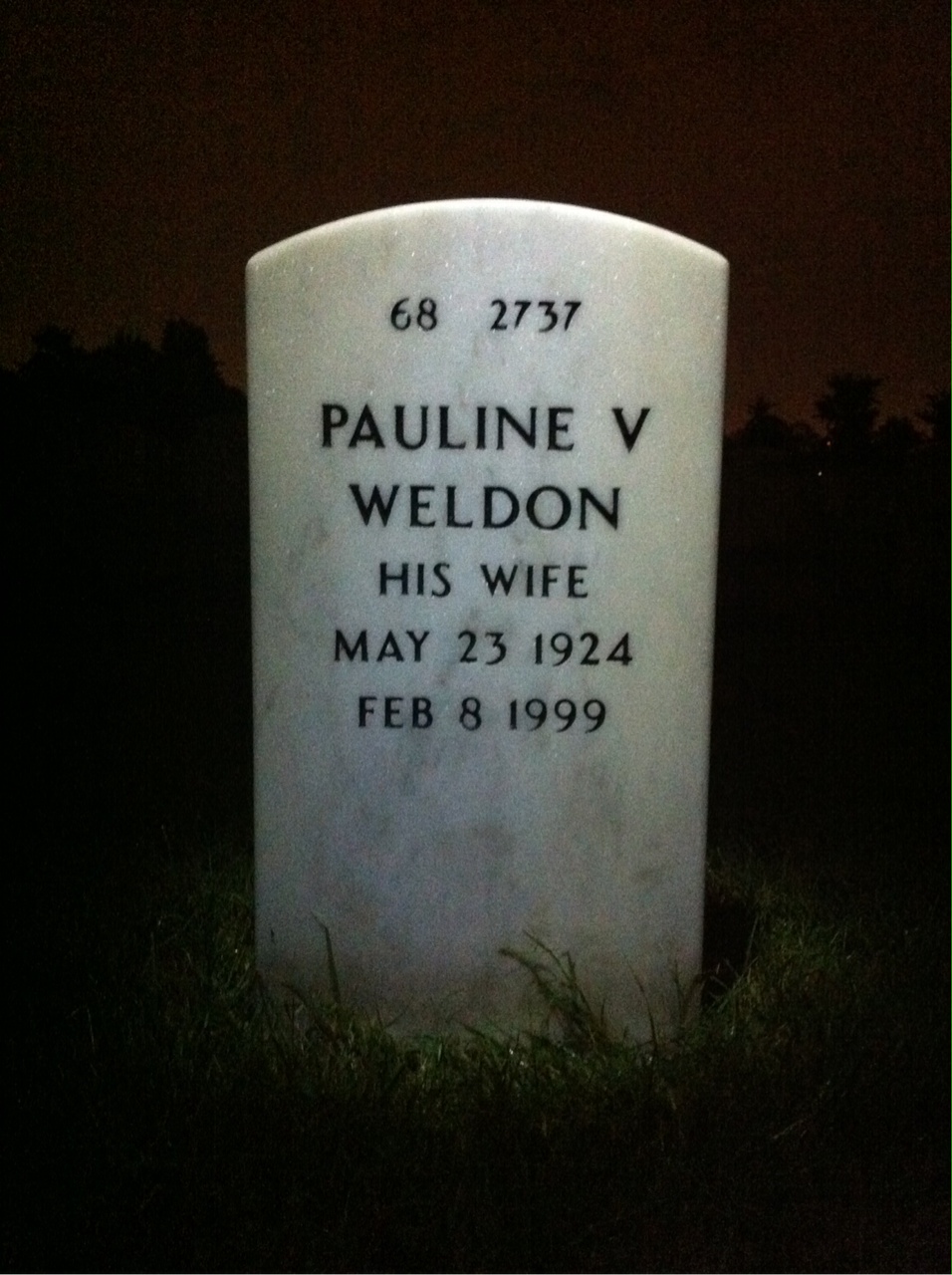 Back of headstone — George Sealey