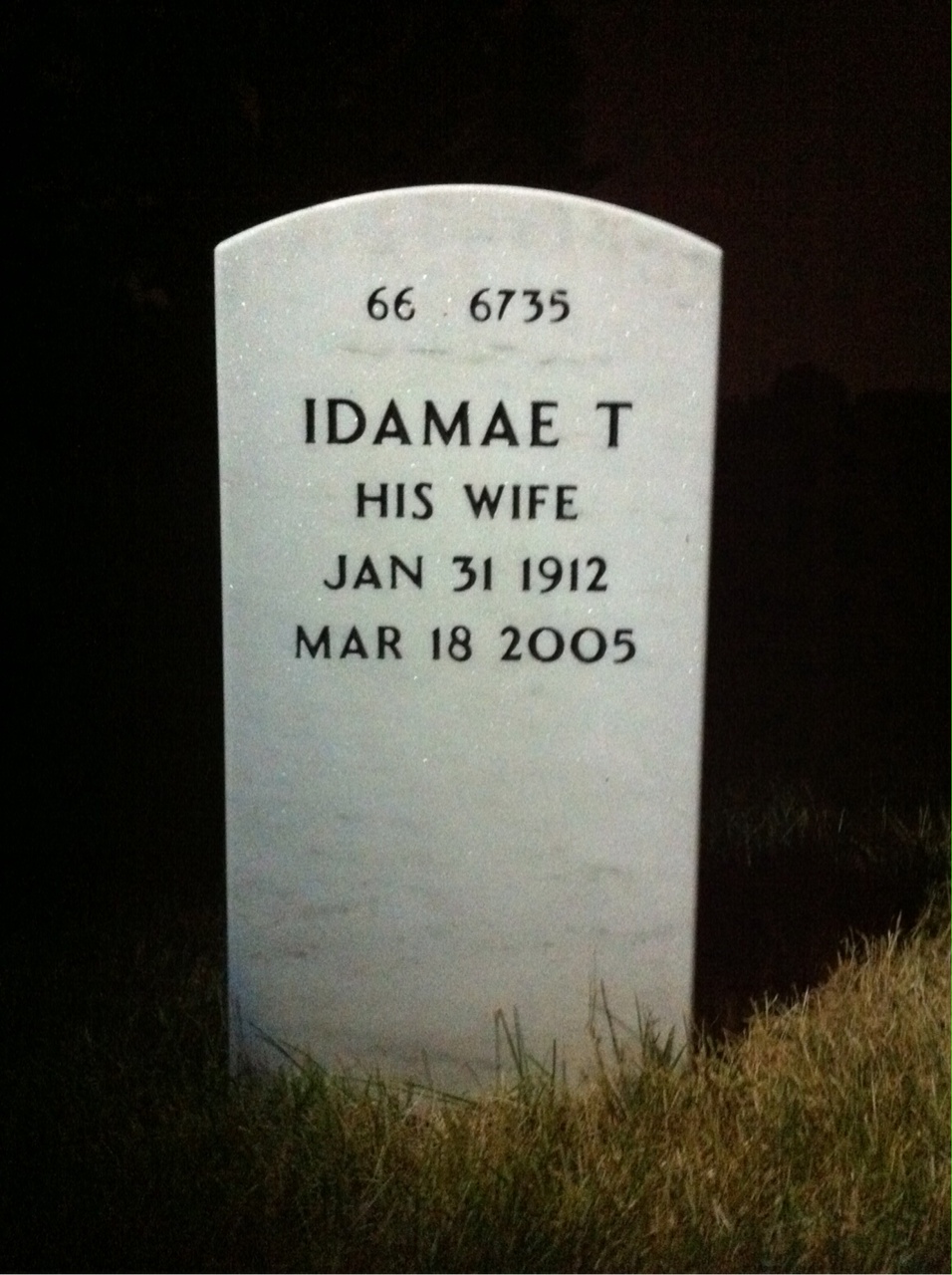 Back of headstone — Joseph Yost