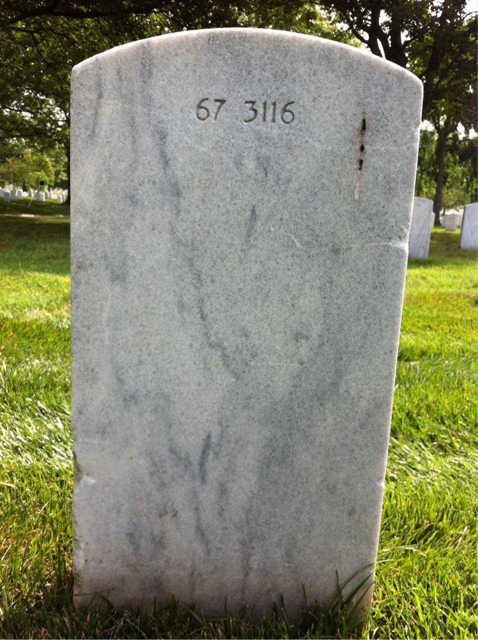 Back of headstone — James Moore