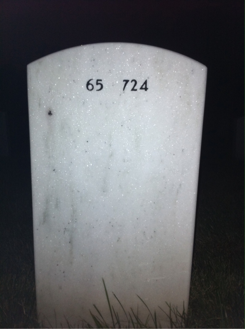 Back of headstone — Thomas J Norton