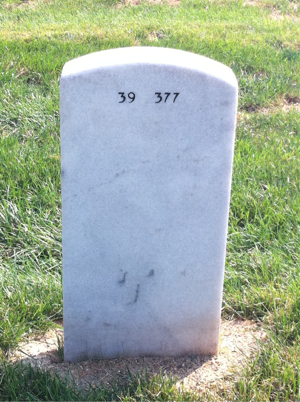 Back of headstone — Donald Slocum