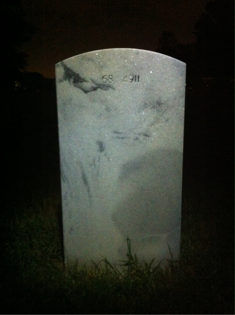 Back of headstone — Jeffrey Minks