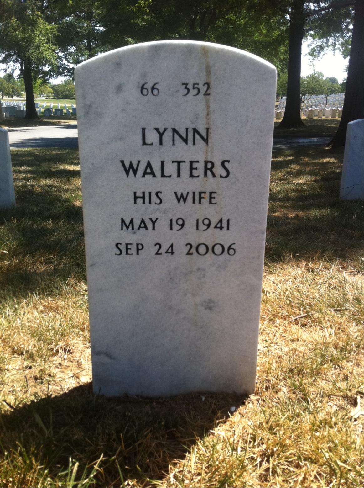 Back of headstone — Robert Wardell