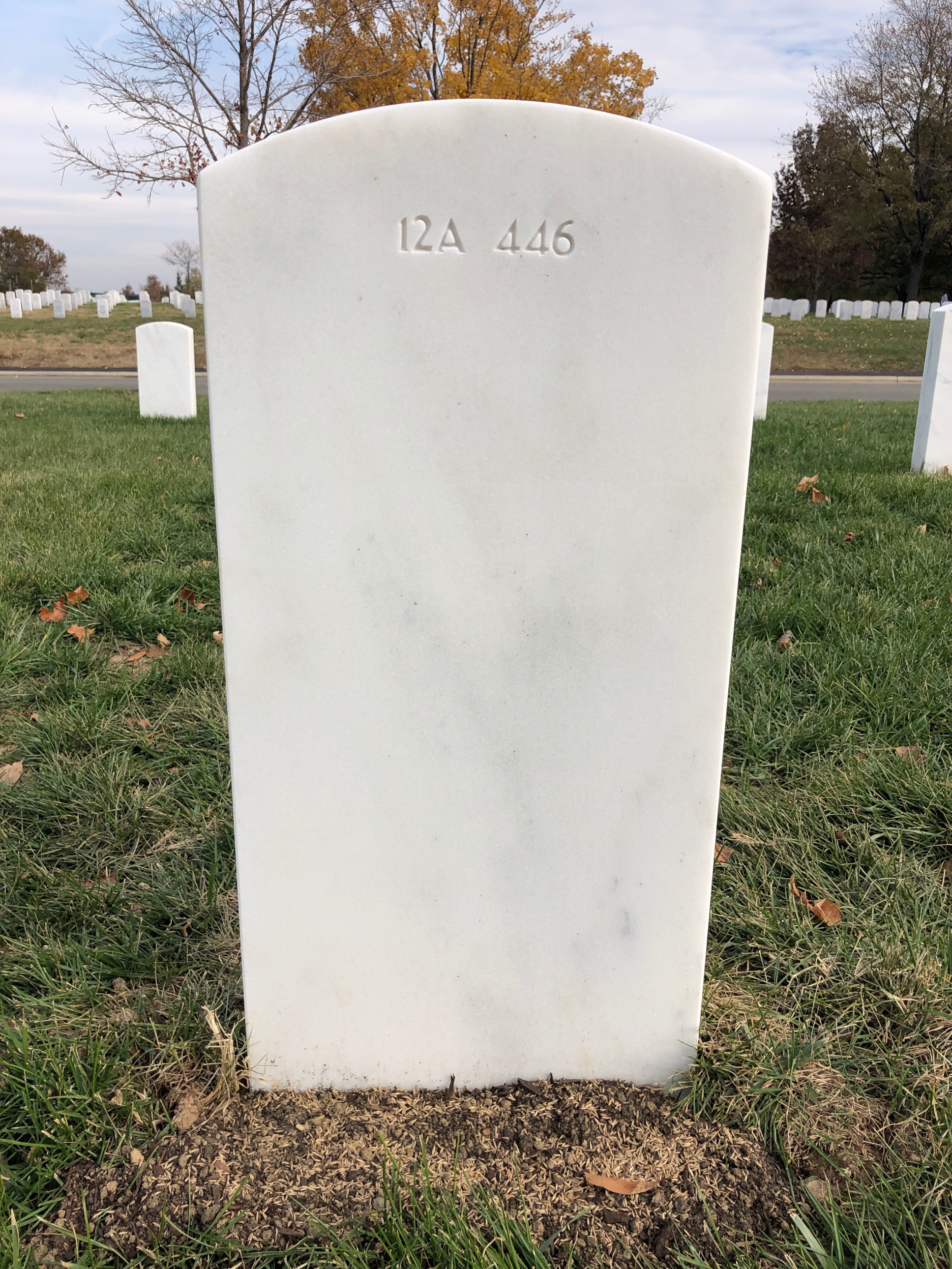 Back of headstone — James J Podgorny