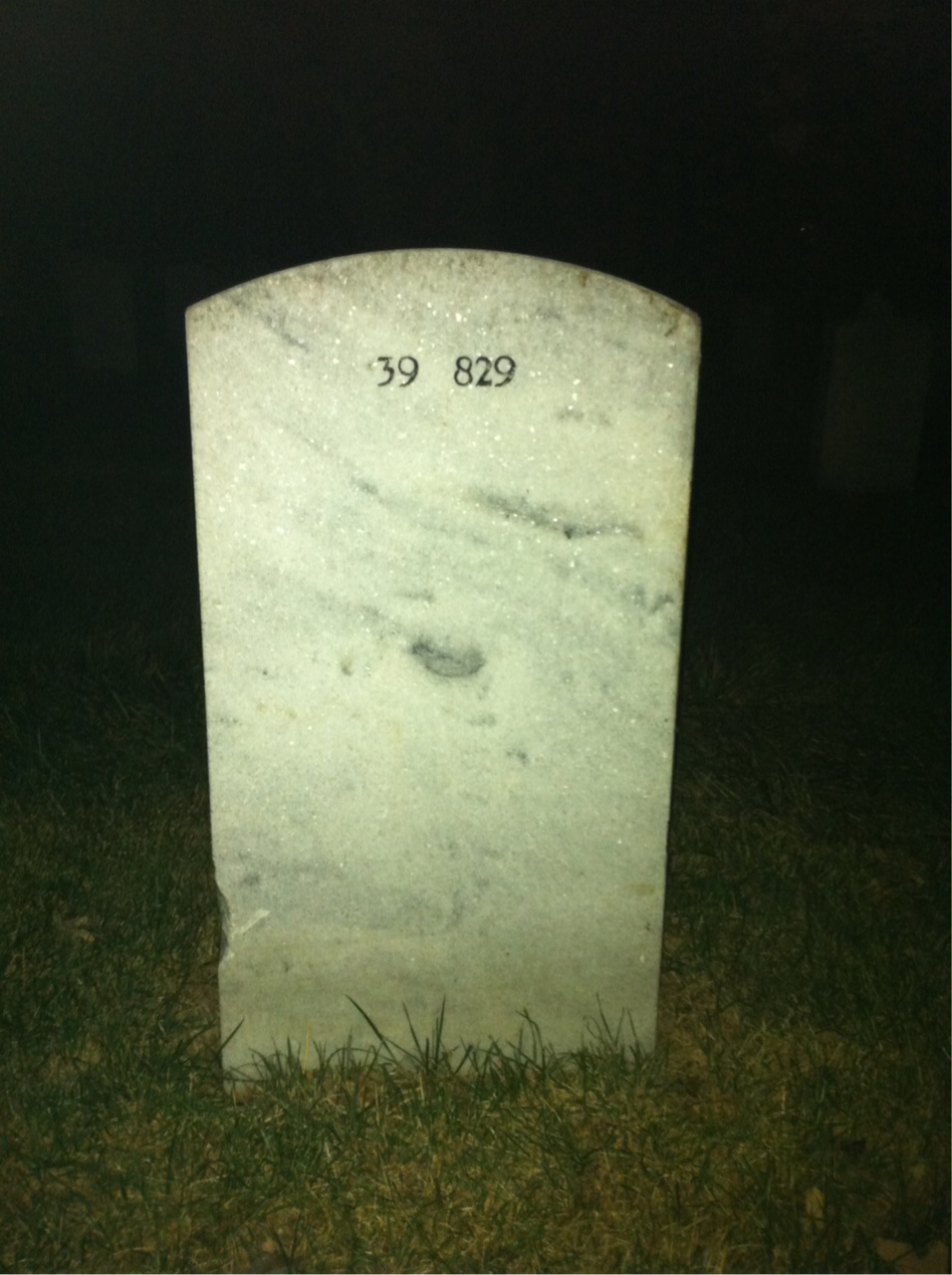Back of headstone — William West Phillips