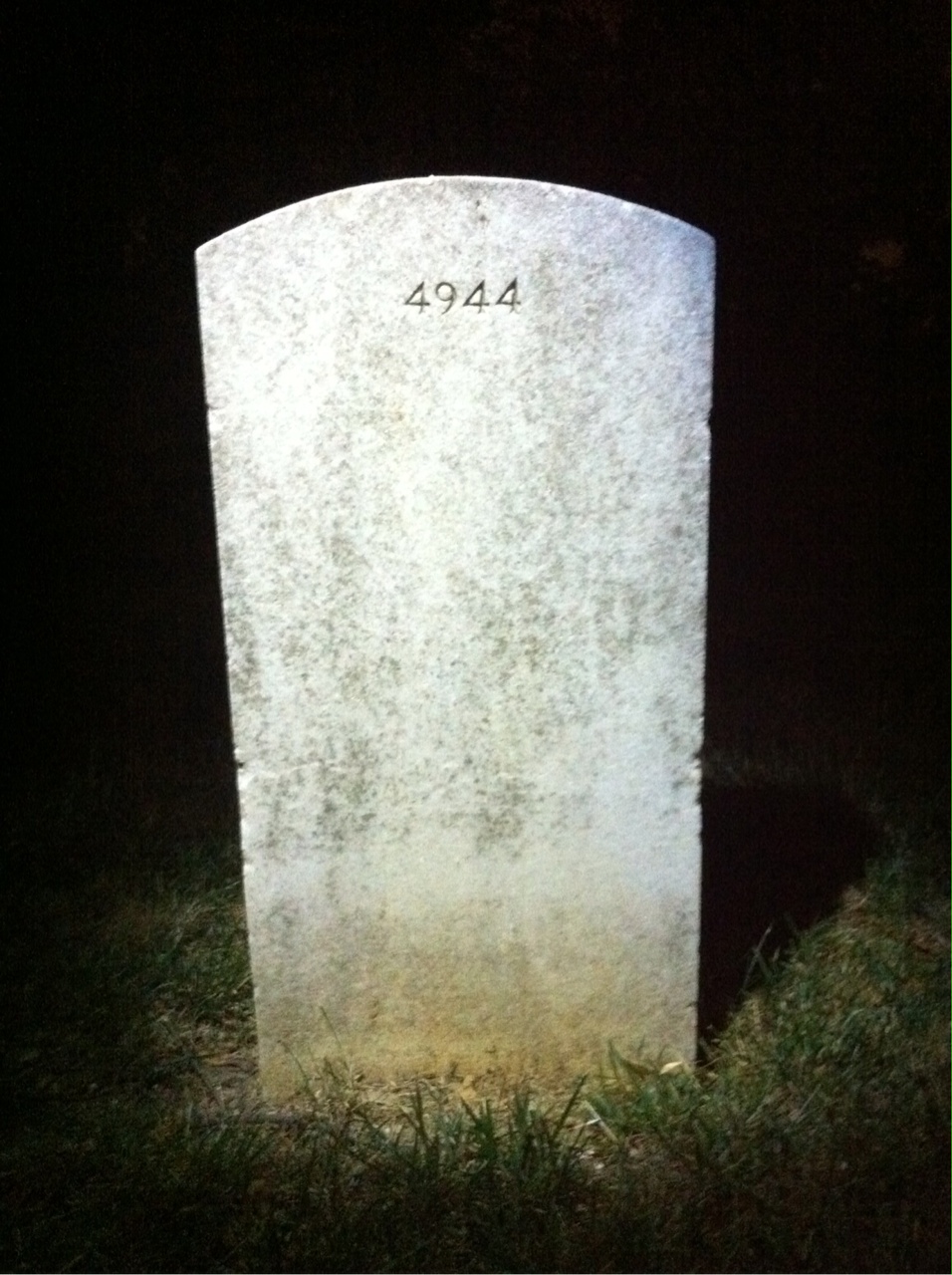 Back of headstone — George Aggott