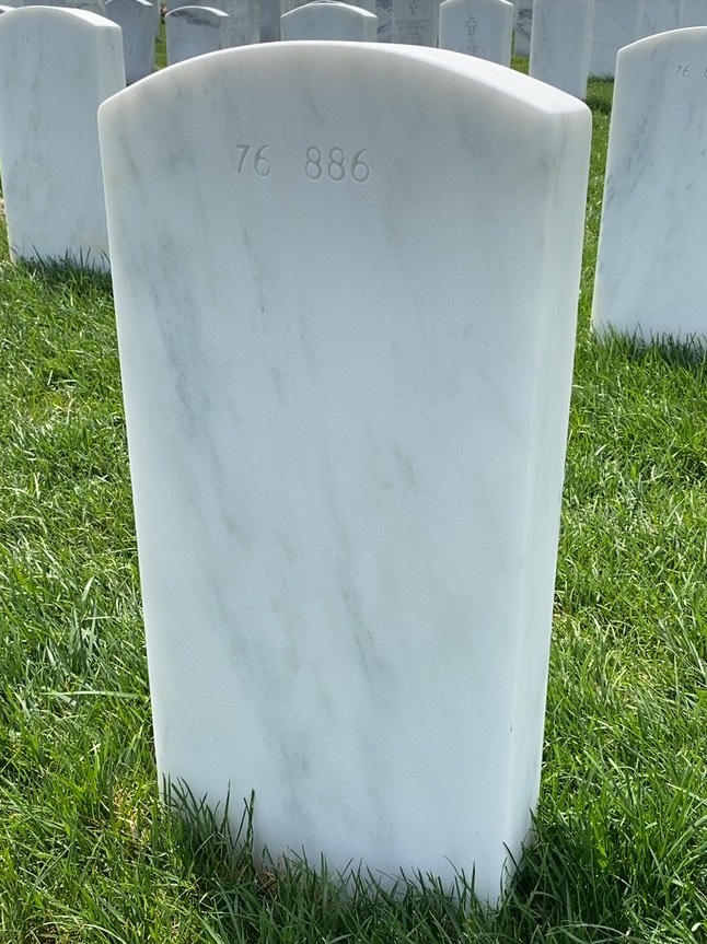 Back of headstone — Daniel Angelo