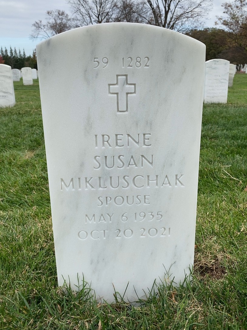 Back of headstone — Paul Mikluschak