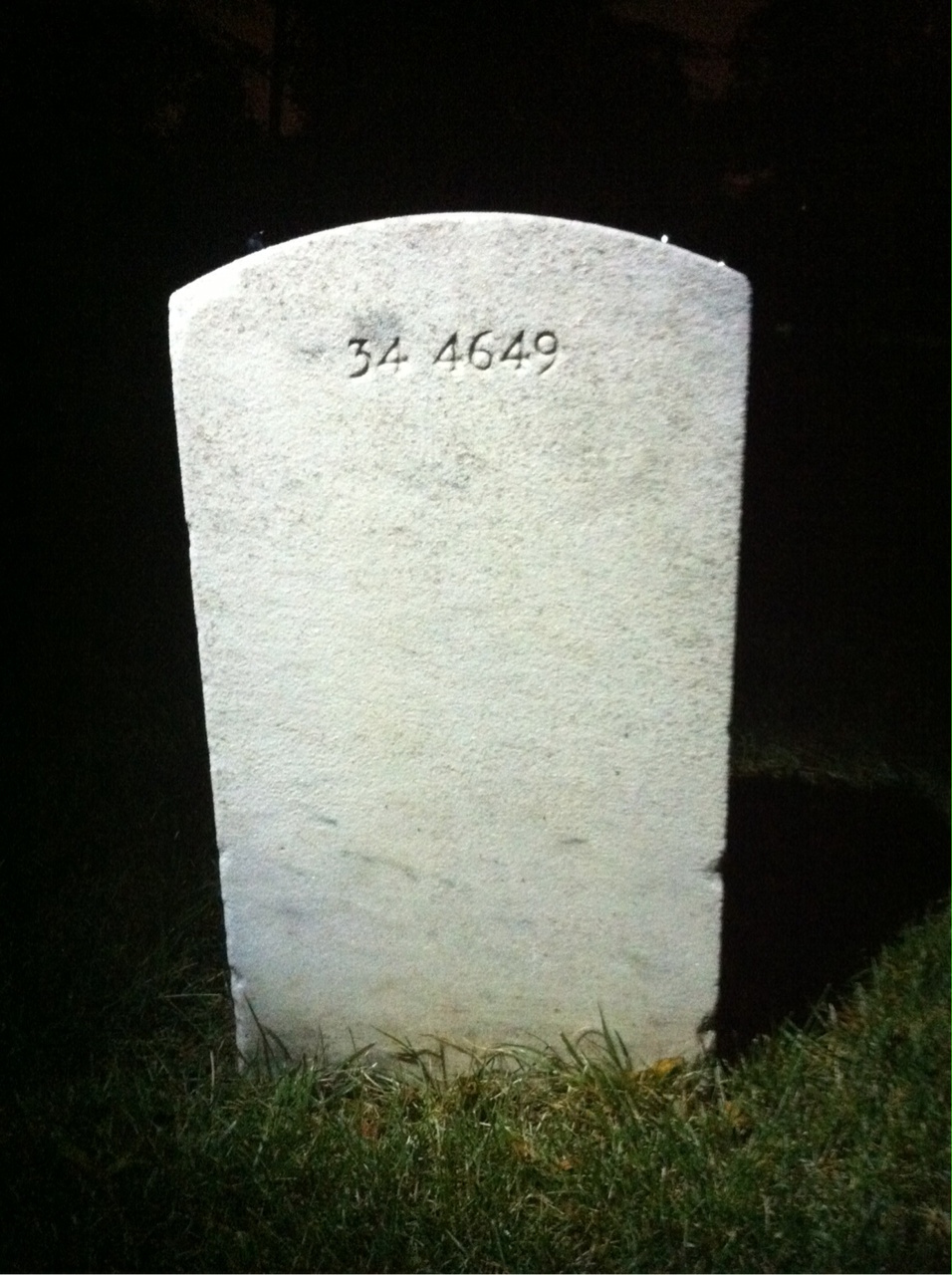 Back of headstone — Richard Baus