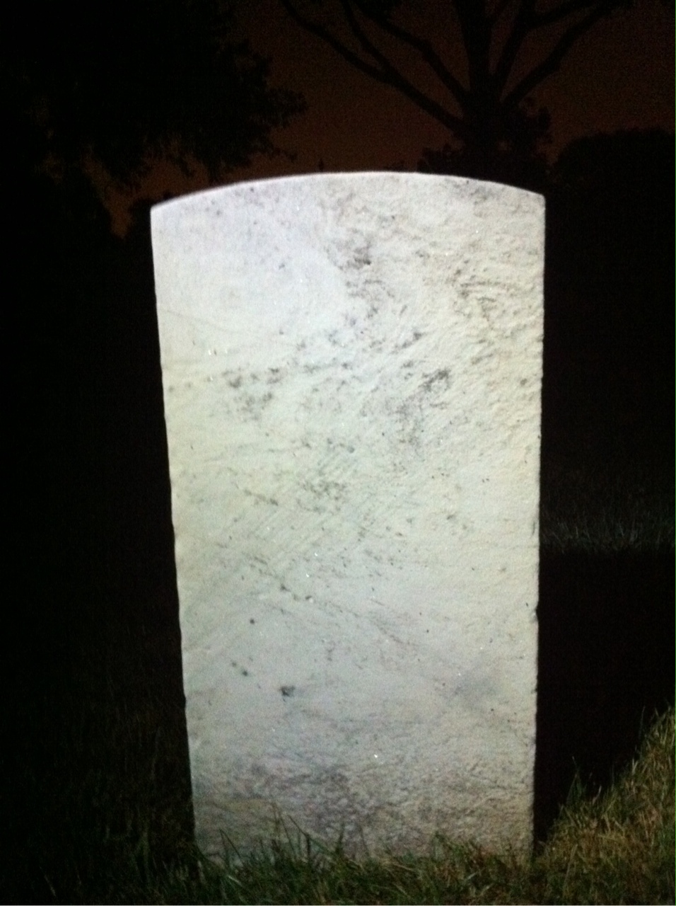 Back of headstone — Daniel Atherton