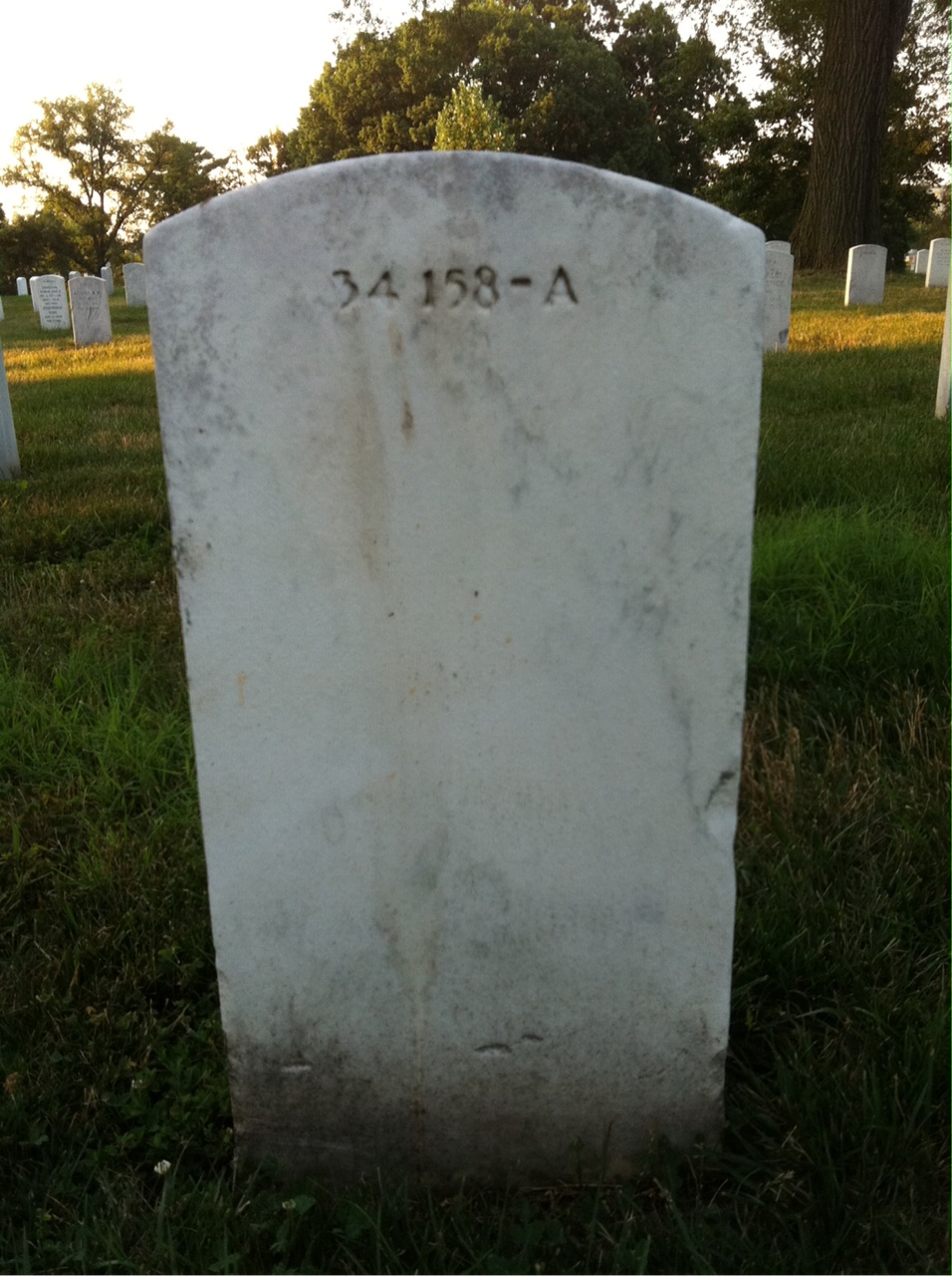 Back of headstone — Alan Banister