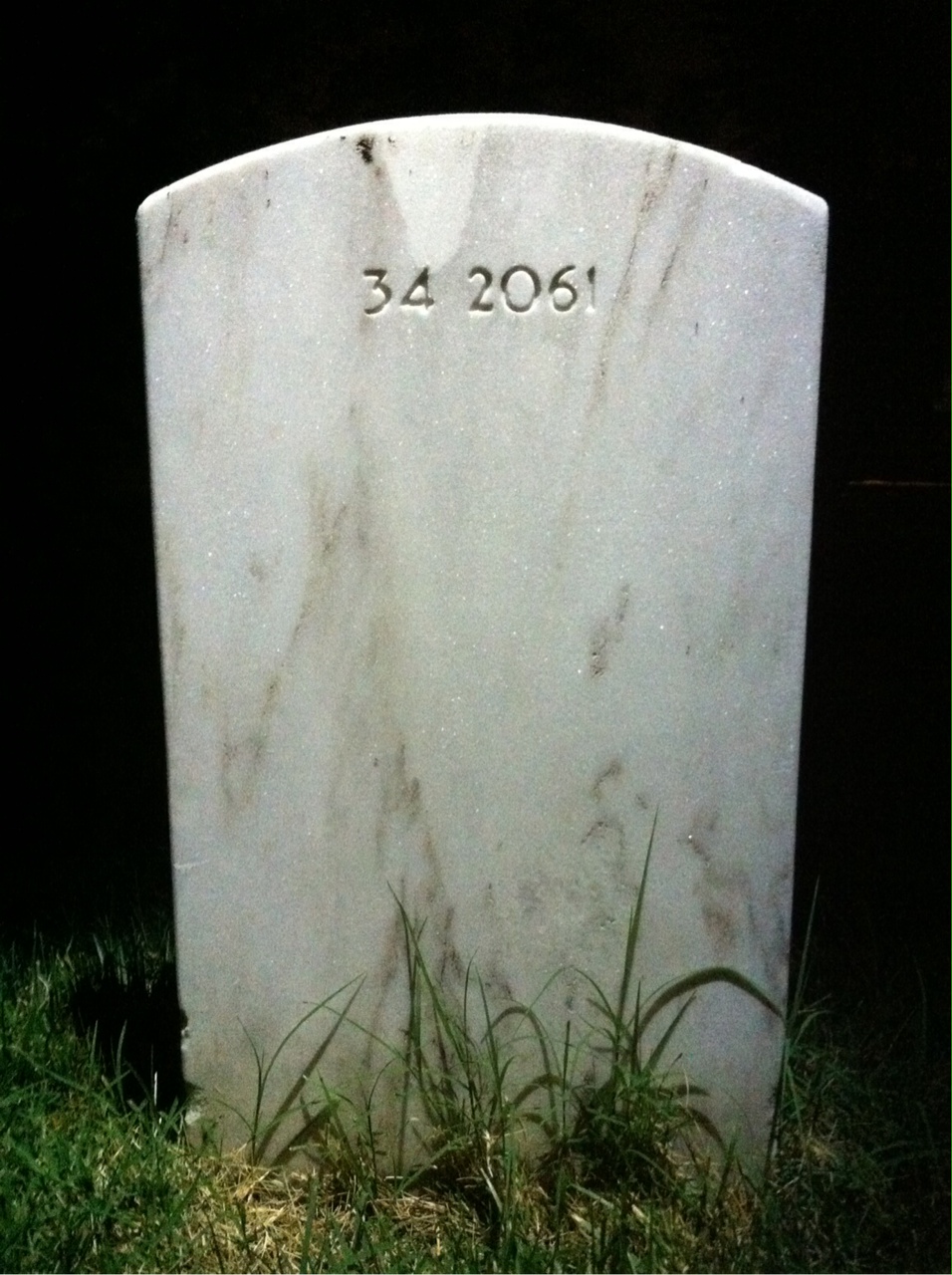 Back of headstone — Eula Badgett