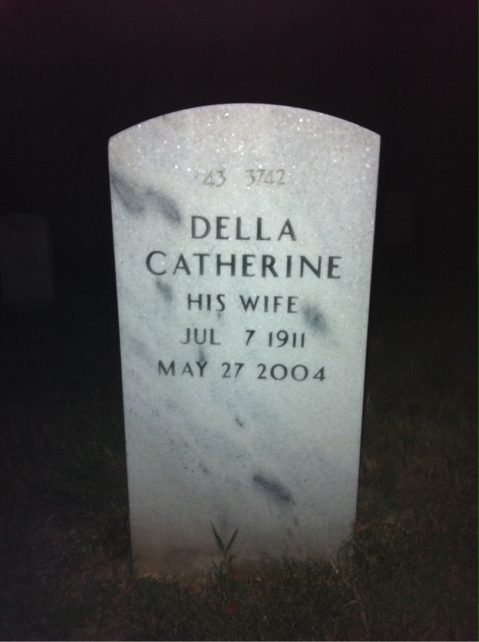 Back of headstone — George Baugher