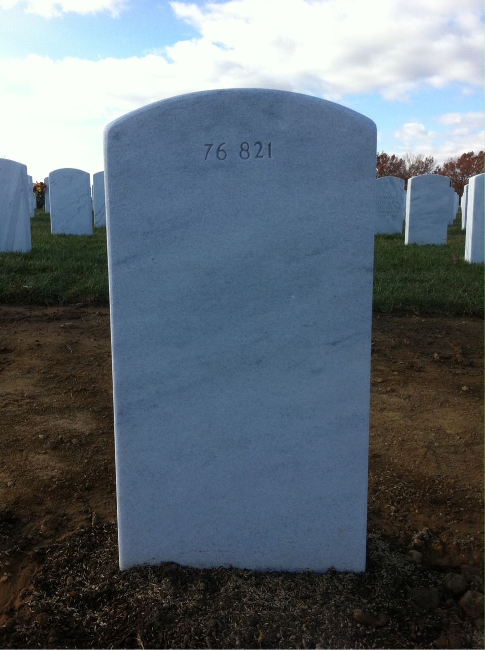 Back of headstone — Mickey Lee Jaramillo